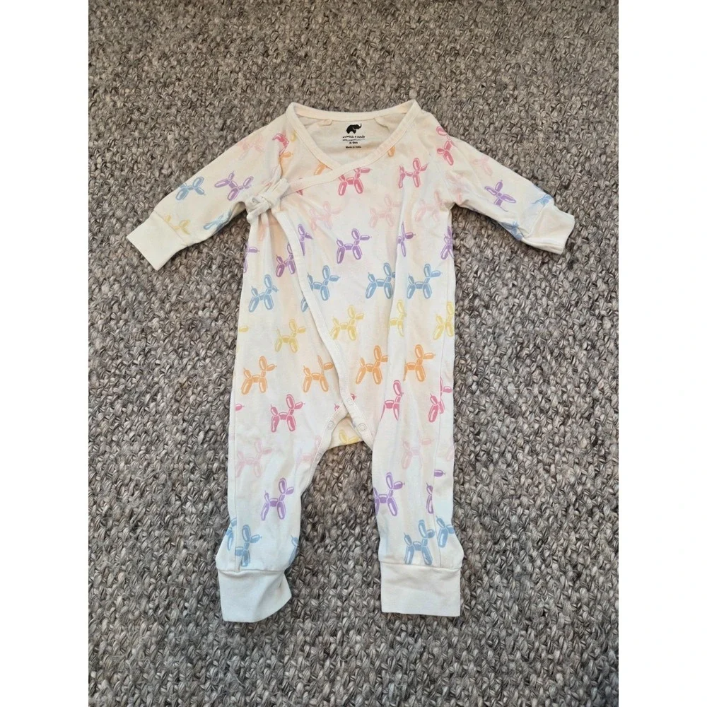 Monica and Andy Set Romper One Piece Pajamas Infant 6-9 Months